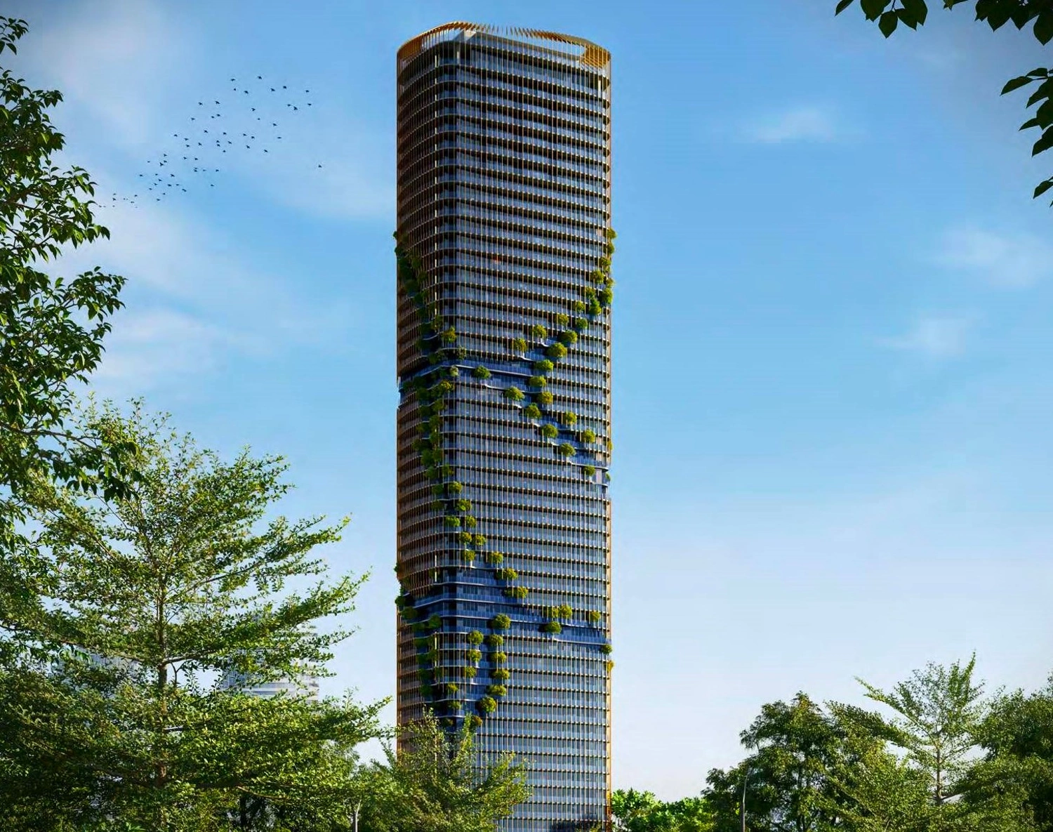 Kanyon by Beyond Omniyat, architectural render, Dubai Maritime City