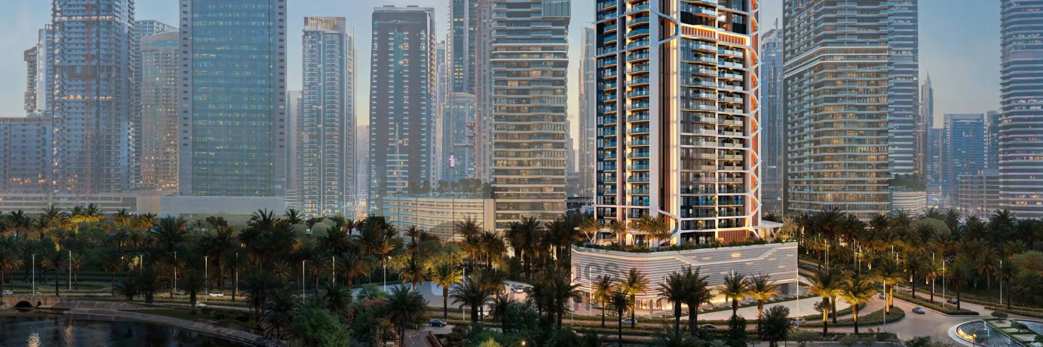 Eltiera Heights by Ellington, architectural render, Jumeirah Islands, Dubai
