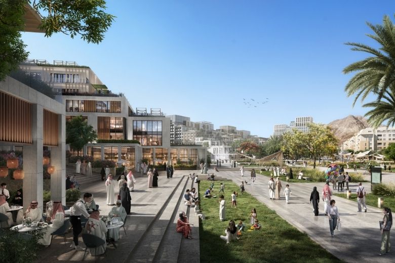 Islamic World District by KEC — masterplan render, Madinah