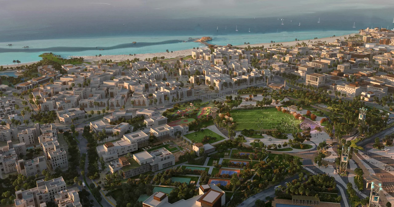 Aerial view of the Jeddah Central waterfront masterplan, Jeddah