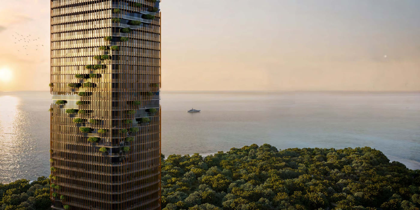 Soulever by Beyond, exterior architectural render at Dubai Maritime City