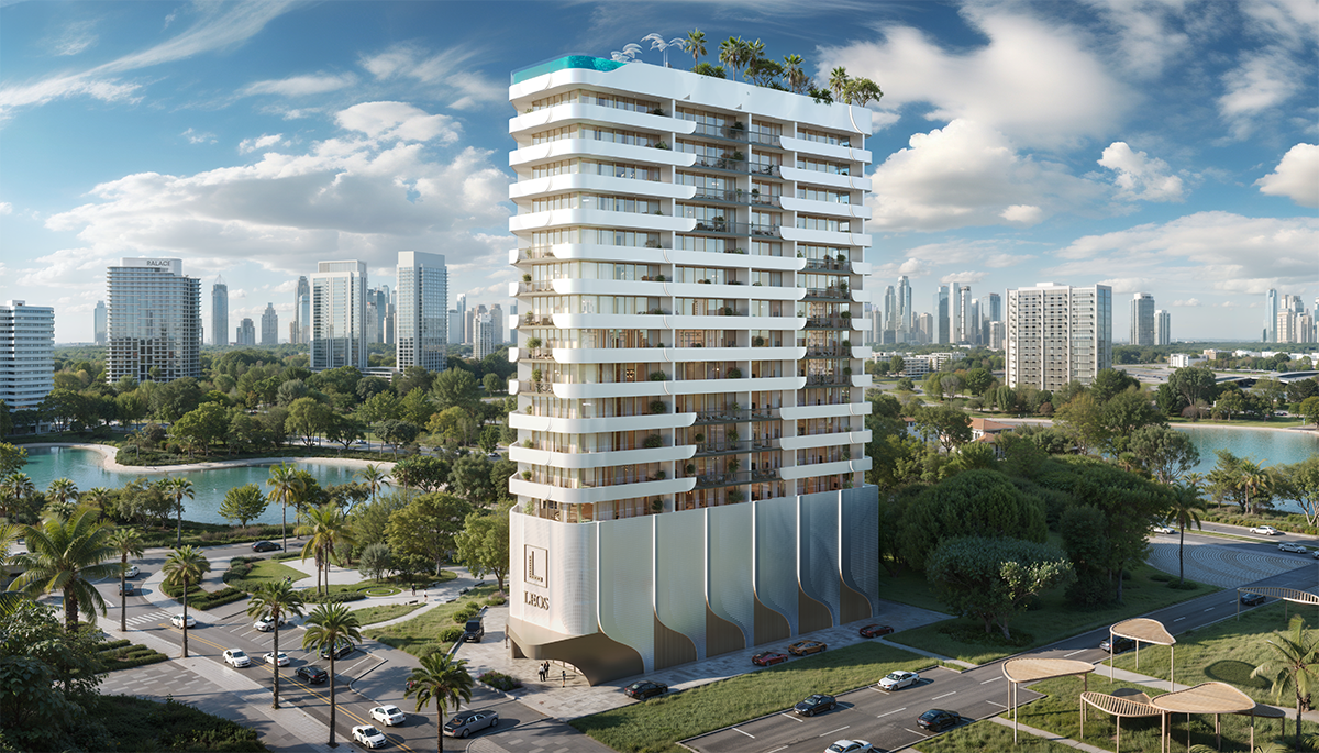 Weybridge Gardens 5 by LEOS, architectural render, DLRC, Dubai