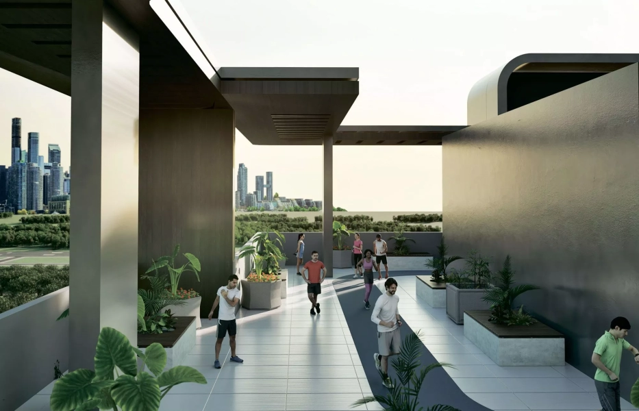 Avenue by Samana, architectural render, Dubailand Residence Complex, Dubai