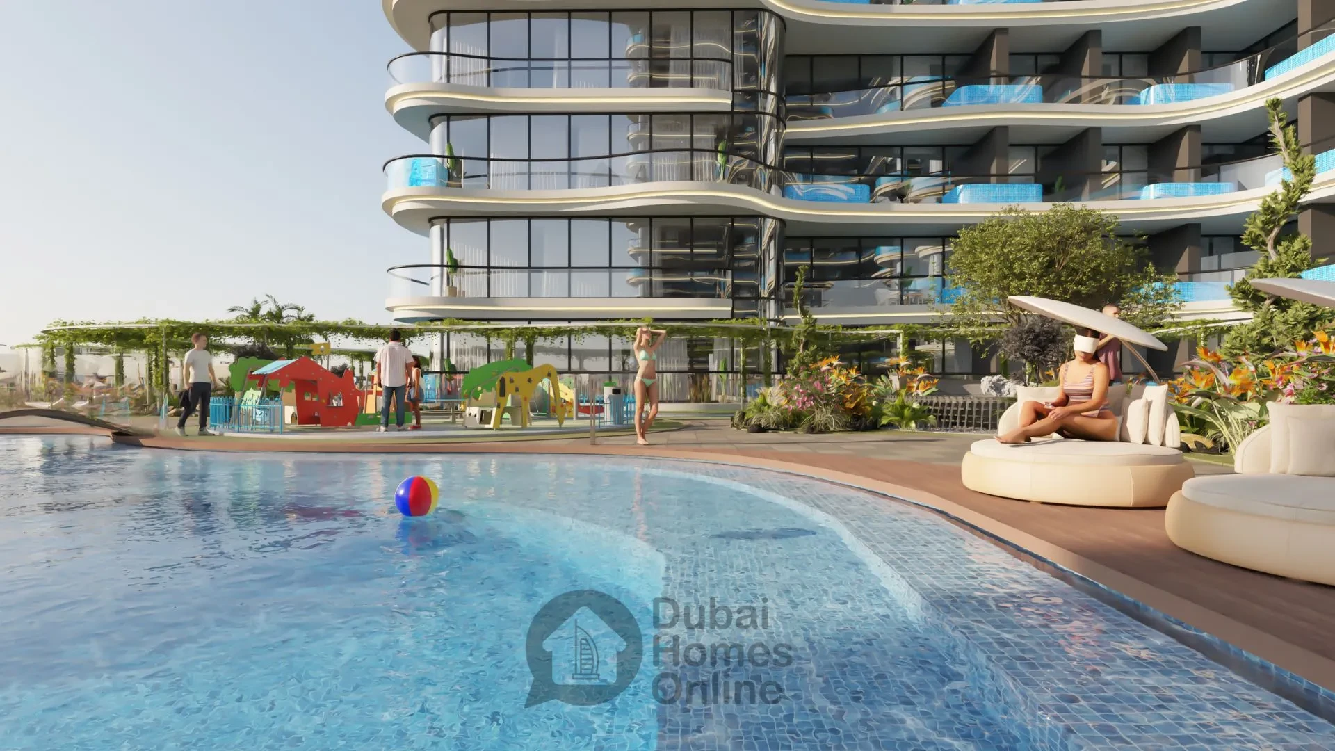Barari Heights by Samana, architectural render, Majan, Dubailand, Dubai