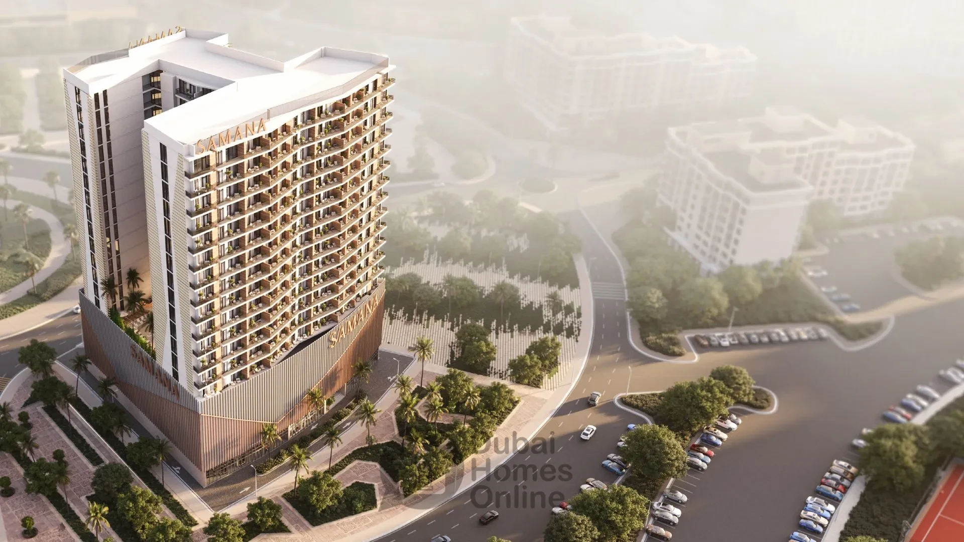 Greenfield by Samana, architectural render, International City, Dubai