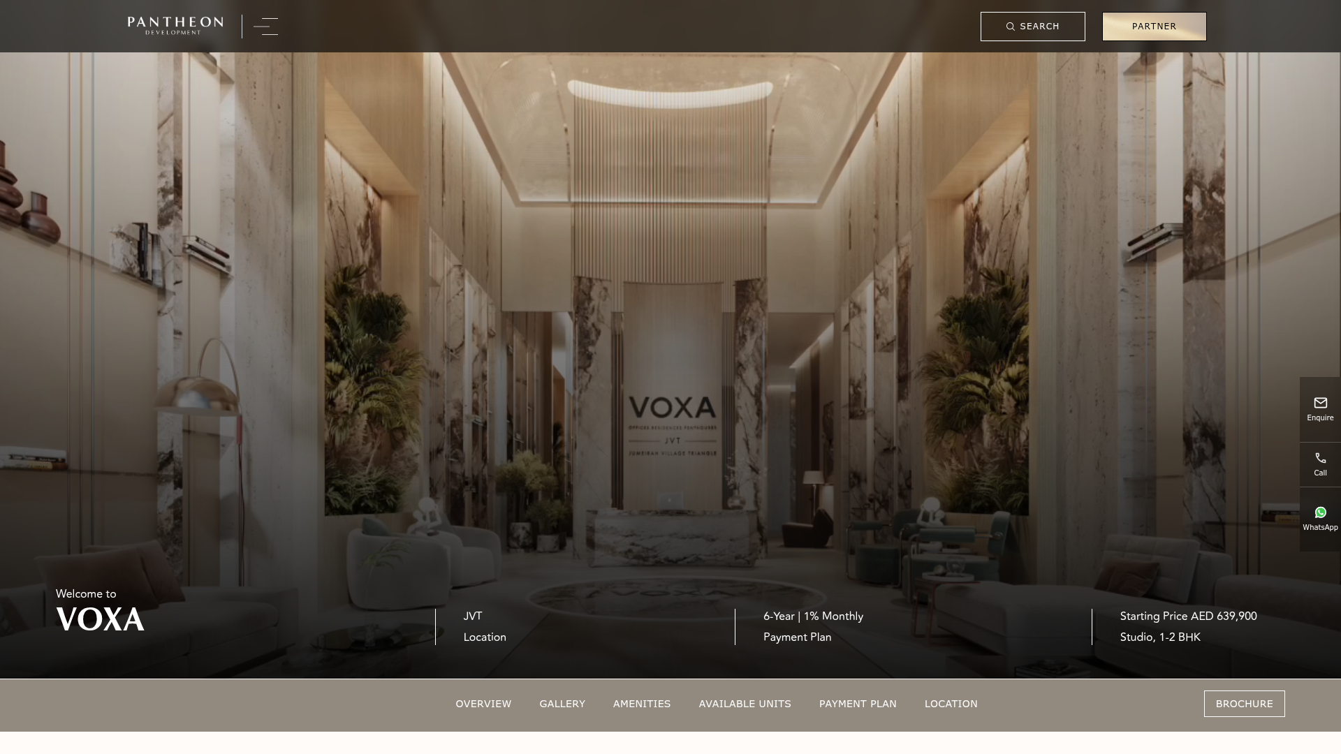 Voxa by Pantheon Development, architectural render, Jumeirah Village Triangle, Dubai